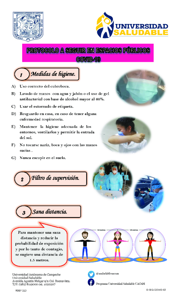 PROTOCOLO A SEGUIR EN ESPACIOS PUBLICOS